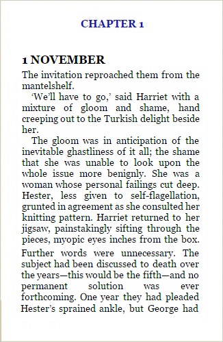 hester and harriet page one